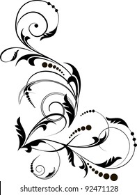 decorative corner - element for design in vintage style