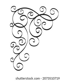 Decorative Corner Frame. Ornamental design element, page corner decoration.
