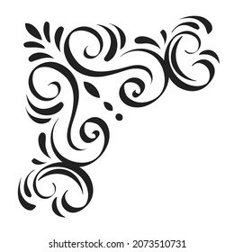Decorative Corner Frame. Ornamental design element, page corner decoration.