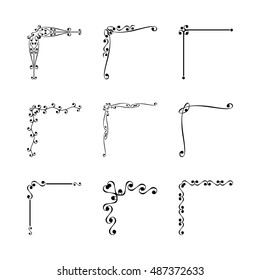 Decorative corner frame set