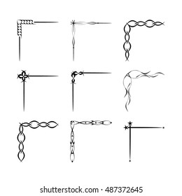 Decorative corner frame set