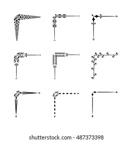 Decorative corner frame set