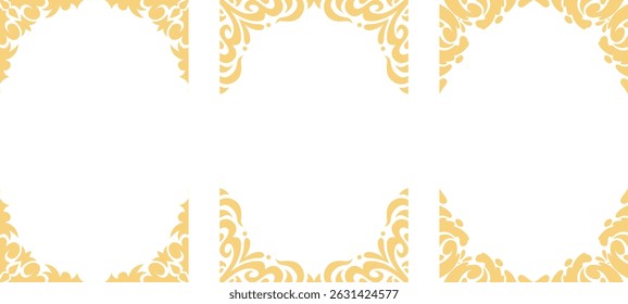 Decorative Corner Frame set collection Classic and elegant design elements.	
