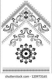 Decorative corner with an ornament for the page