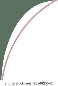 Decorative corner with pink line to the edge