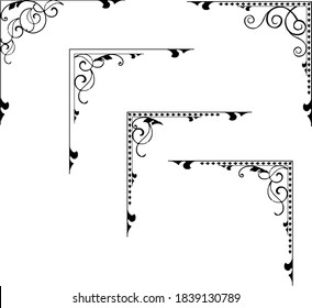 decorative corner with  scroll element	