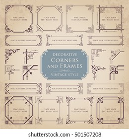 Decorative corners and frames - vintage style