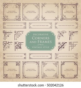 Decorative corners and frames - vintage style