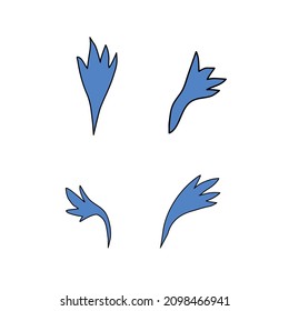Decorative Cornflower, knapweed vector hand drawn illustration isolated on white, colorful petal doodle sketch, Centaurea botanical herb for design herbal tea, natural cosmetic, medicine