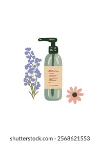 decorative cosmetics with a flower