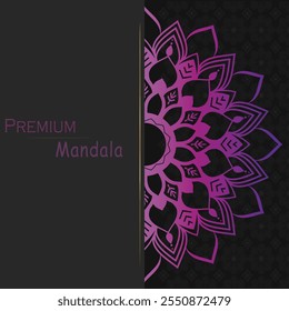 Arte vectorial de diseño de mandala colorido creativo decorativo