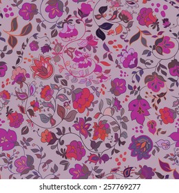 Decorative creative floral boho seamless pattern