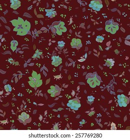 Decorative creative floral boho seamless pattern