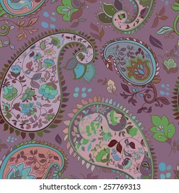 Decorative creative floral boho seamless pattern