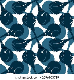 Decorative cross in an abstract pattern, seamless vector background. 