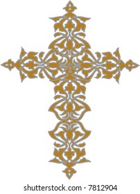 Decorative cross icon for web-page, scrap-booking, backgrounds and more