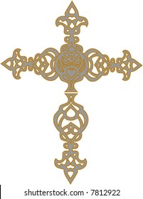Decorative cross icon for web-page, scrap-booking, backgrounds and more