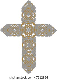 Decorative cross icon for web-page, scrap-booking, backgrounds and more