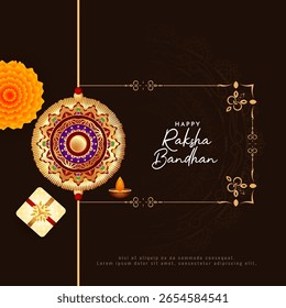Vetor de fundo do festival Happy Raksha Bandhan cultural decorativo