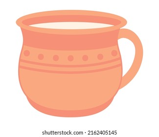 decorative cup ceramic icon isolated