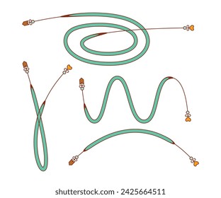 decorative and curved arrows symbols vector illustration