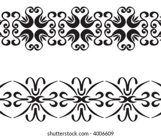 Decorative Curvy Shaped Black Borders Stock Vector (Royalty Free ...