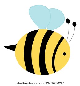 Decorative Cute Bee. Vector Bumblebee.