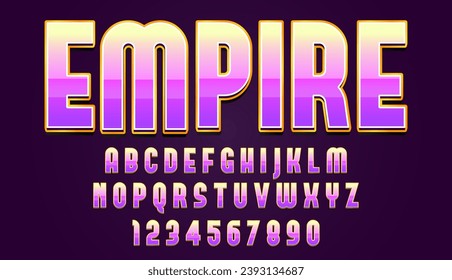 decorative cute empire editable text effect vector design