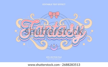 decorative cute fantasy editable text effect design