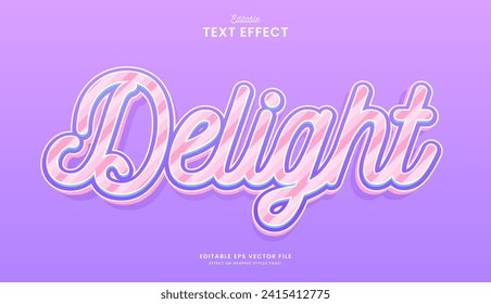 decorative cute pastel pink editable text effect vector design