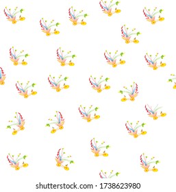 decorative cycle pattern in attractive colour scheme