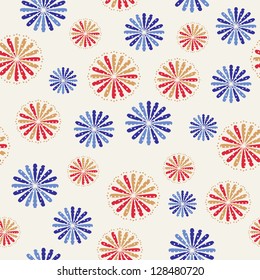 Decorative daisies. Seamless texture.