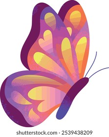 Decorative daisy botanical blossoms retro vintage style Vector illustration design for fashion, tee, t shirt, print, poster, graphic, background butterfly