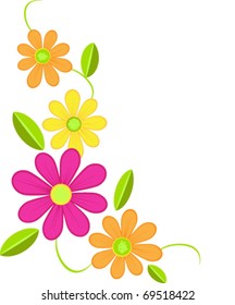 embelezamento decorativo de canto de margarida