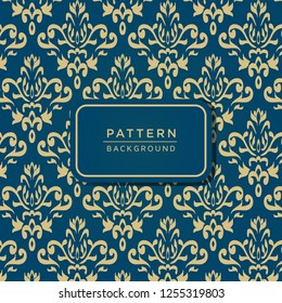 Decorative Damask pattern background, Floral pattern. Wallpaper baroque, Seamless vector background. luxury ornaments
