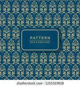 Decorative Damask pattern background, Floral pattern. Wallpaper baroque, Seamless vector background. luxury ornaments
