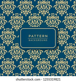 Decorative Damask pattern background, Floral pattern. Wallpaper baroque, Seamless vector background. luxury ornaments
