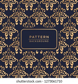 Decorative Damask pattern background, Floral pattern. Wallpaper baroque, vector background. luxury ornaments