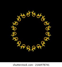 Decorative dark background with ornamental circular pattern. Card template design. Vector illustration.