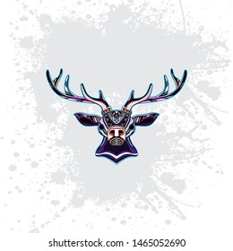 decorative deer pattern rousing color