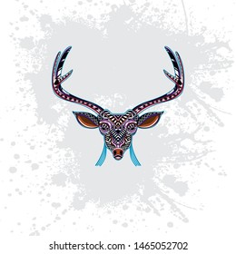 decorative deer pattern rousing color