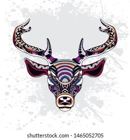 decorative deer pattern rousing color