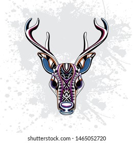 decorative deer pattern rousing color