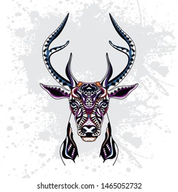 decorative deer pattern rousing color
