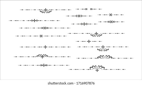 Decorative Delimiter line and text break set
