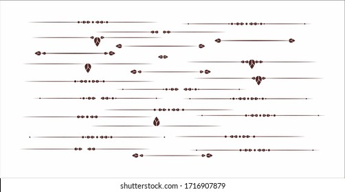 Decorative Delimiter Line And Text Break Set
