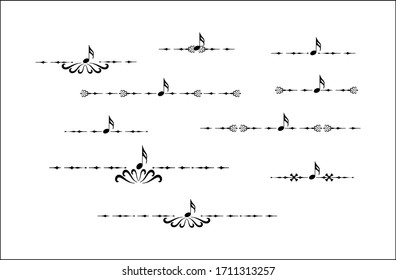 Decorative delimiter with music elements