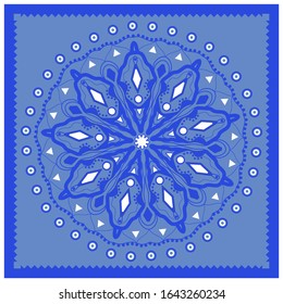 Decorative design with abstract elements for decoration and your design. Ornament, symmetry texture. Print for shawl and carpet, tile. Vector illustration.
