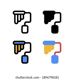 Icono de pincel de diseño decorativo, logotipo e ilustración Vector