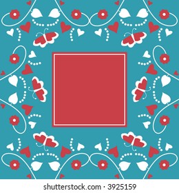 Decorative design with central space for text
